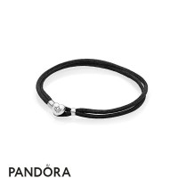 Pandora Bracelets Cord Black Fabric Cord Double Braided Leather Bracelets Jewelry Pandora Bracelets Cord Black Fabric Cord Double Braided Leather Bracelets Jewelry