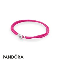 Pandora Bracelets Cord Hot Pink Fabric Cord Double Braided Leather Bracelets Jewelry Pandora Bracelets Cord Hot Pink Fabric Cord Double Braided Leather Bracelets Jewelry