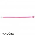 Pandora Bracelets Cord Hot Pink Fabric Cord Double Braided Leather Bracelets Jewelry