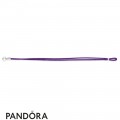 Pandora Bracelets Cord Purple Fabric Cord Double Braided Leather Bracelets Jewelry