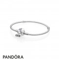 Pandora Moments Silver Bracelet With Wildflower Meadow Clasp Jewelry