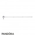 Pandora Moments Silver Bracelet With Wildflower Meadow Clasp Jewelry