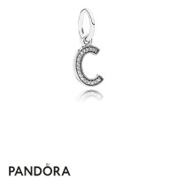 Pandora Alphabet Symbols Charms Letter C Pendant Charm Clear Cz Jewelry