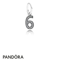 Pandora Alphabet Symbols Charms Number 6 Pendant Charm Clear Cz Jewelry
