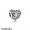 Pandora Birthday Charms April Signature Heart Charm Rock Crystal Jewelry