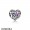 Pandora Birthday Charms February Signature Heart Charm Synthetic Amethyst Jewelry
