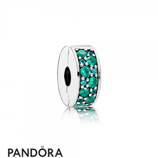 Pandora Clips Charms Shining Elegance Clip Teal Cz Jewelry