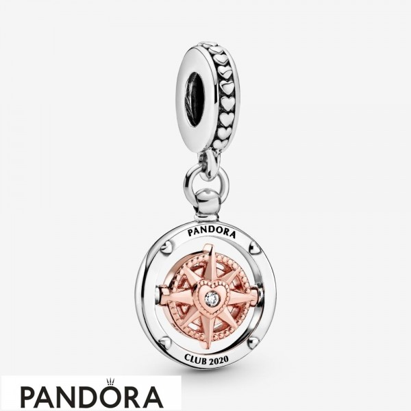 Pandora Club 2020 Compass Dangle Charm Jewelry