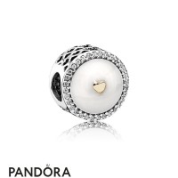 Pandora Contemporary Charms Precious Heart Charm Silver Enamel Clear Cz Jewelry Pandora Contemporary Charms Precious Heart Charm Silver Enamel Clear Cz Jewelry