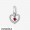 Women's Pandora Dark Red Beaded Heart Dangle Charm Jewelry