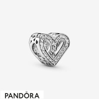 Women's Pandora Glittering Drawn Heart Charm Jewelry Women's Pandora Glittering Drawn Heart Charm Jewelry