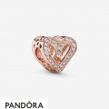 Women's Pandora Glittering Heart Sketch Charm Jewelry