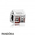 Pandora Holidays Charms Christmas Santa's Home Charm White Translucent Red Enamel Jewelry