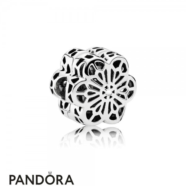 Pandora Nature Charms Floral Daisy Lace Clip Jewelry