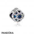 Pandora Nature Charms Glacial Beauty Charm Swiss Blue Crystals Clear Cz Jewelry