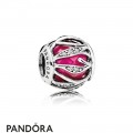 Pandora Nature Charms Nature's Radiance Charm Synthetic Ruby Clear Cz Jewelry
