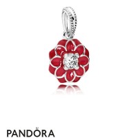 Pandora Nature Charms Oriental Bloom Pendant Charm Red Enamel Clear Cz Jewelry Pandora Nature Charms Oriental Bloom Pendant Charm Red Enamel Clear Cz Jewelry