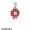 Pandora Nature Charms Oriental Bloom Pendant Charm Red Enamel Clear Cz Jewelry