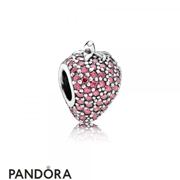 Pandora Nature Charms Pave Strawberry Charm Red Cz Jewelry