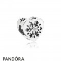 Pandora Nature Charms Snowflake Heart Charm Clear Cz Jewelry