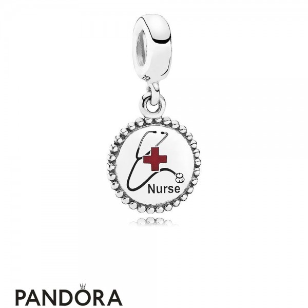 Women's Pandora Nurse Pendant Charm Mixed Enamel Jewelry