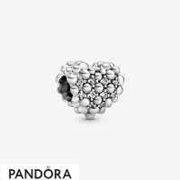 Women's Pandora Pearl Glittering Heart Charm Jewelry Women's Pandora Pearl Glittering Heart Charm Jewelry