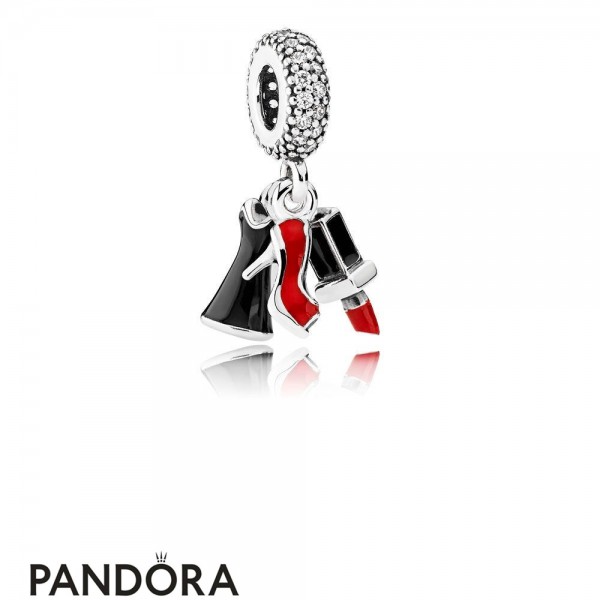 Pandora Pendant Charms Glamour Trio Pendant Charm Mixed Enamel Clear Cz Jewelry