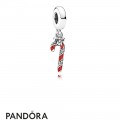 Pandora Pendant Charms Sparkling Candy Cane Pendant Charm Berry Red Enamel Clear Cz Jewelry