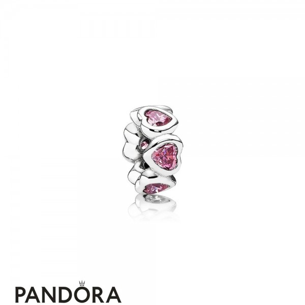Pandora Spacers Charms Space In My Heart Spacer Fancy Pink Cz Jewelry