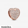 Women's Pandora Sparkling Heart Sketch Clip Charm Jewelry