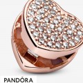 Women's Pandora Sparkling Heart Sketch Clip Charm Jewelry