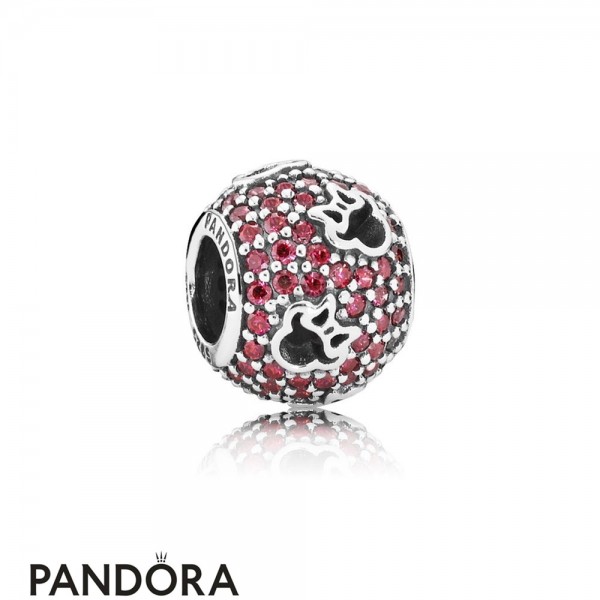 Pandora Sparkling Paves Charms Disney Minnie Silhouettes Charm Red Cz Jewelry