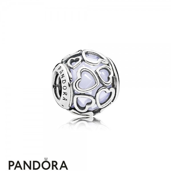 Pandora Sparkling Paves Charms Encased In Love Charm Opalescent White Crystal Jewelry