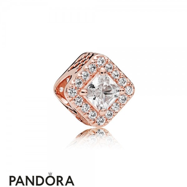 Pandora Sparkling Paves Charms Geometric Radiance Charm Pandora Rose Clear Cz Jewelry