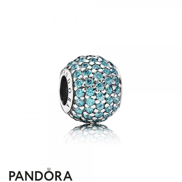 Pandora Sparkling Paves Charms Pave Lights Charm Teal Cz Jewelry