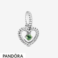 Women's Pandora Spring Green Beaded Heart Dangle Charm Jewelry Women's Pandora Spring Green Beaded Heart Dangle Charm Jewelry