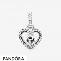 Women's Pandora Spring Green Beaded Heart Dangle Charm Jewelry