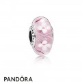 Pandora Touch Of Color Charms Pink Field Of Flowers Charm Murano Glass Jewelry