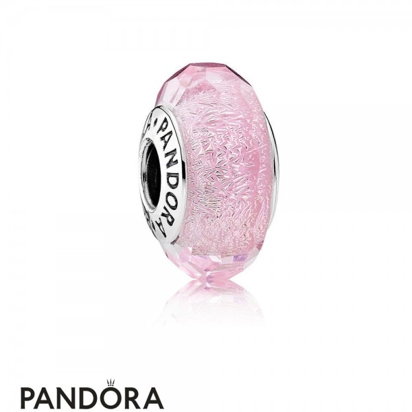 Pandora Touch Of Color Charms Pink Shimmer Charm Murano Glass Jewelry