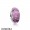 Pandora Touch Of Color Charms Purple Effervescence Charm Murano Glass Clear Cz Jewelry