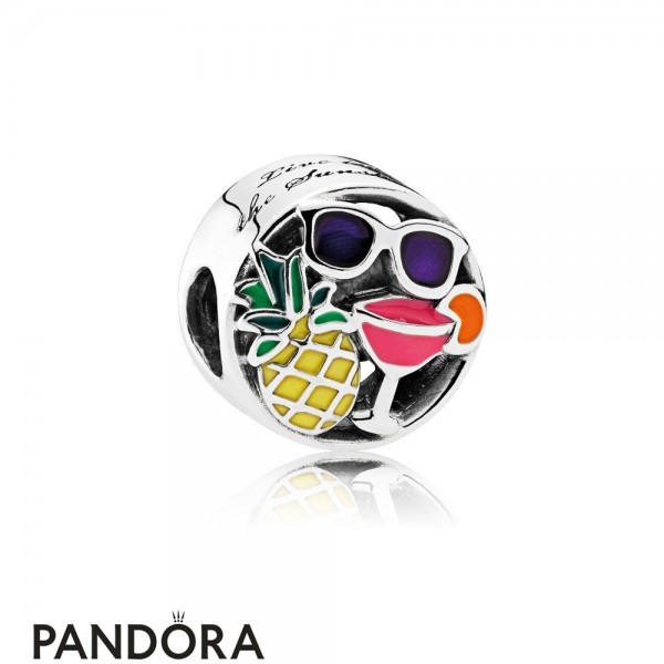 Pandora Vacation Travel Charms Summer Fun Charm Mixed Enamel Jewelry
