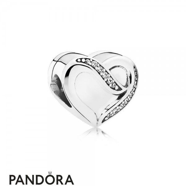 Pandora Valentine's Day Charms Ribbon Of Love Clear Cz Jewelry