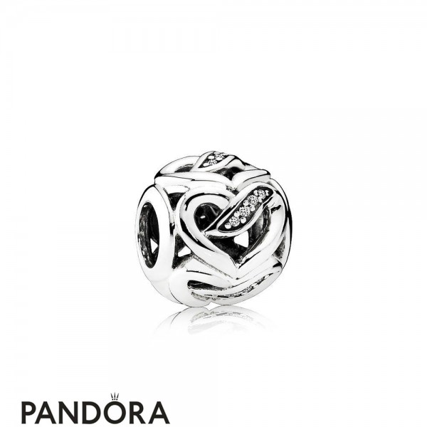 Pandora Valentine's Day Charms Ribbons Of Love Charm Clear Cz Jewelry