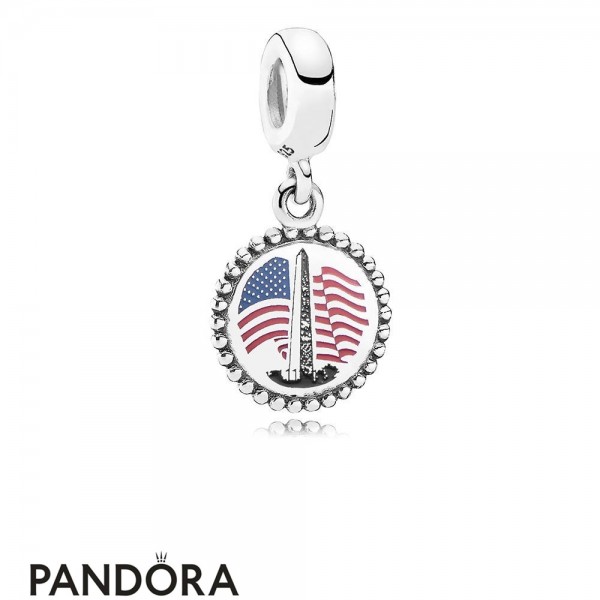 Pandora Jewelry Washington Monument Dangle Charm Mixed Enamel Jewelry