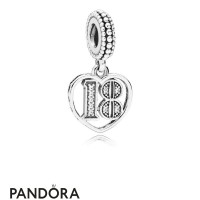 Women's Pandora 18 Years Of Love Hanging Charm Jewelry Women's Pandora 18 Years Of Love Hanging Charm Jewelry