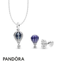 Women's Pandora Air Balloon Necklace And Earring Set Jewelry Women's Pandora Air Balloon Necklace And Earring Set Jewelry