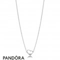 Women's Pandora Asymmetric Hearts Of Love Necklace Jewelry