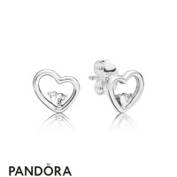 Women's Pandora Asymmetric Hearts Of Love Stud Earrings Jewelry Women's Pandora Asymmetric Hearts Of Love Stud Earrings Jewelry