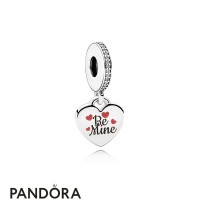 Women's Pandora Be Mine Pendant Charm Burgundy Black Enamel Jewelry Women's Pandora Be Mine Pendant Charm Burgundy Black Enamel Jewelry