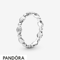 Women's Pandora Beaded Seashell Band Ring Jewelry Women's Pandora Beaded Seashell Band Ring Jewelry